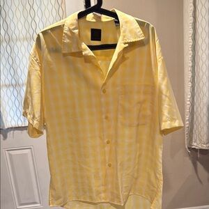 Vintage Yellow Checkered Men's Shirt Sz.M